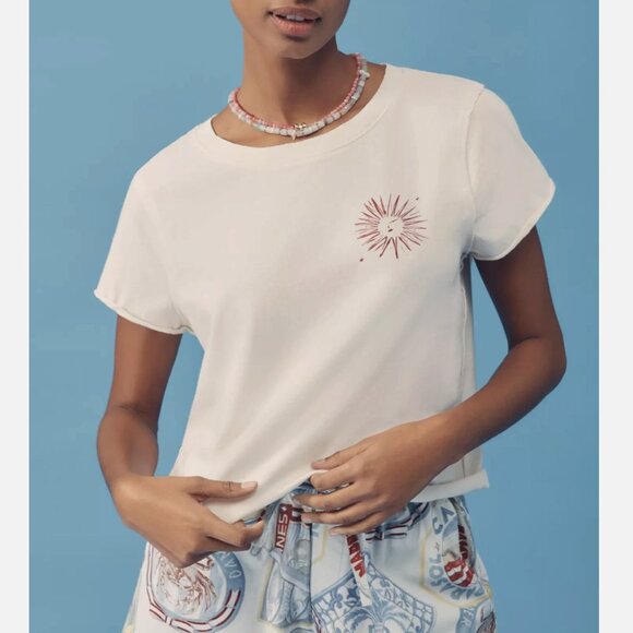 Anthropologie Maeve x Nephthys Illustrated Cotton Short-Sleeve Graphic Tee - Picture 2 of 5